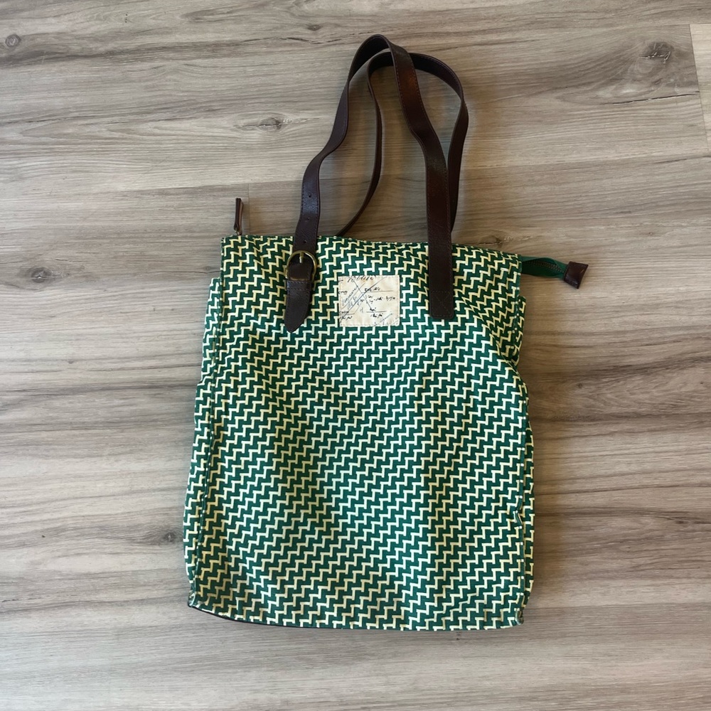 Moulinette Soeurs Anthropologie Green Satchel Bag